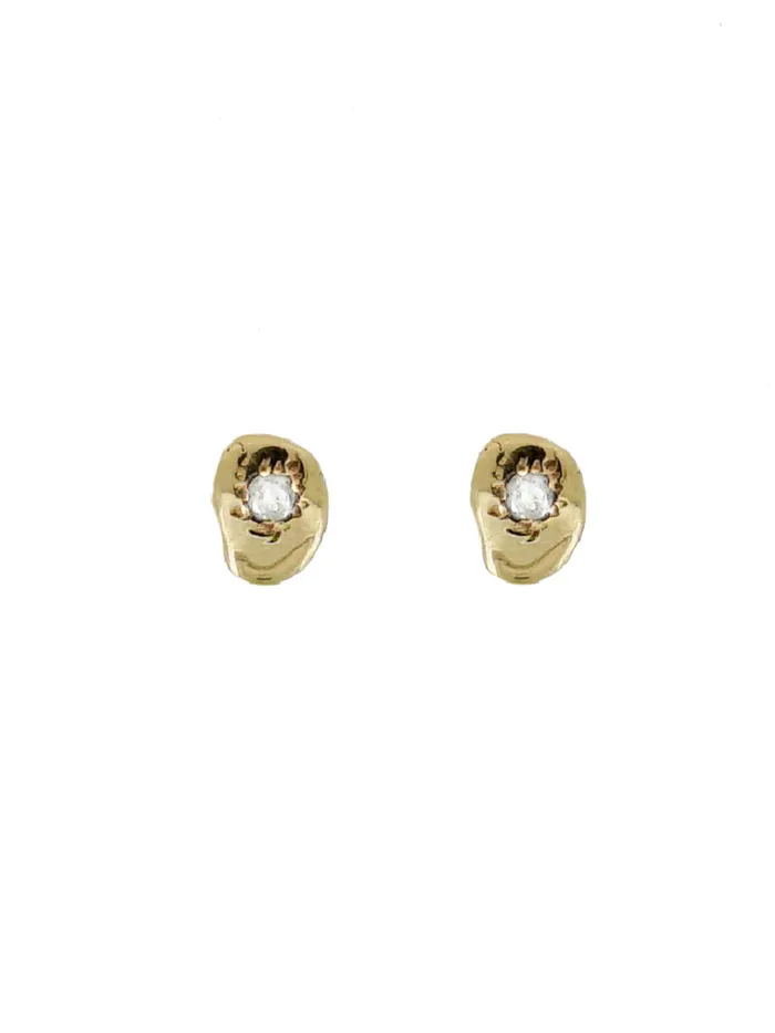 Earrings Women Artefact 8211 Reservoir Studs in Solid Gold The UNDONE
