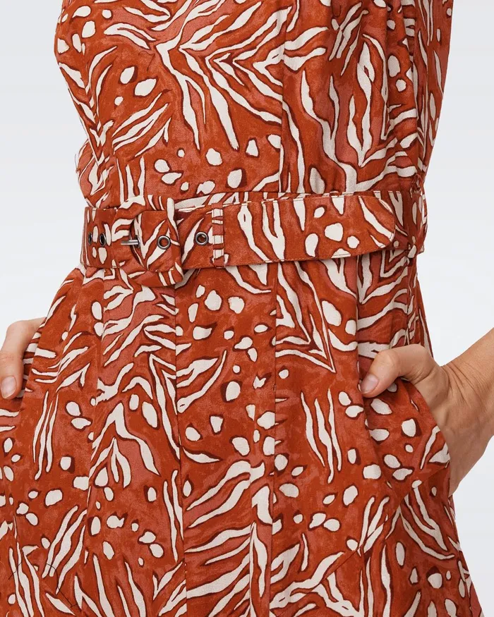 Elliot Maxi Dress Water Tiger Caramel Women DVF Dresses