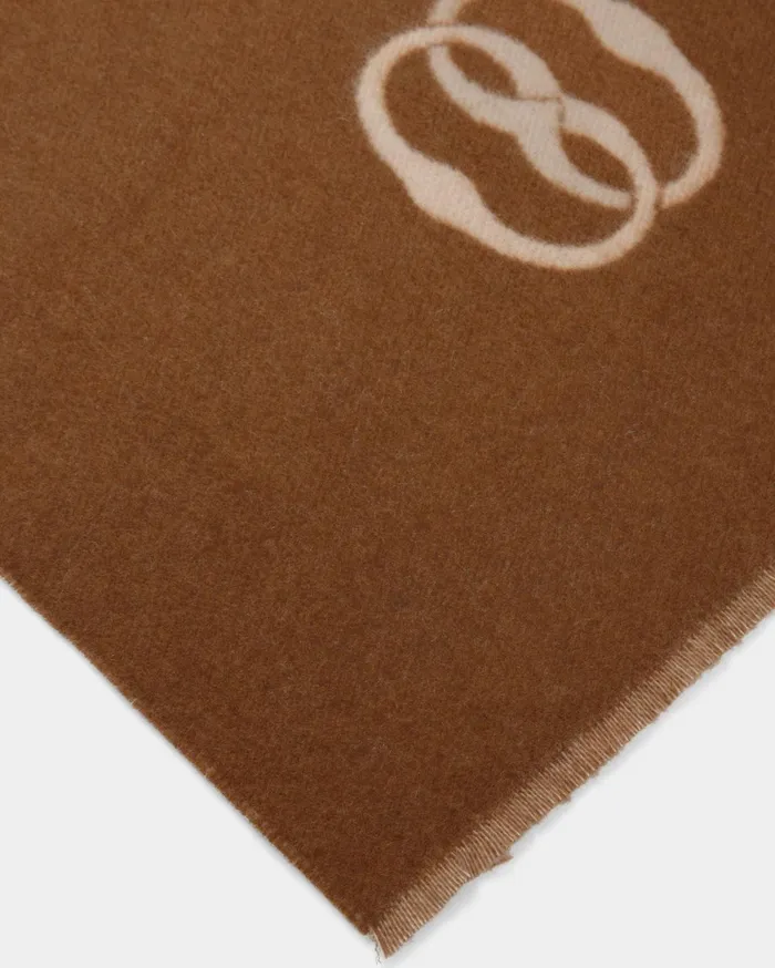 Emblem Scarf In Desert And Dusty Petal Fabric Women Bally Scarves