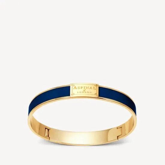 Enamel Bracelet Navy Enamel Women Aspinal Of London Bangles and Bracelets