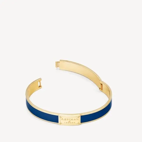 Enamel Bracelet Navy Enamel Women Aspinal Of London Bangles and Bracelets