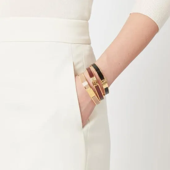 Enamel Bracelet Navy Enamel Women Aspinal Of London Bangles and Bracelets