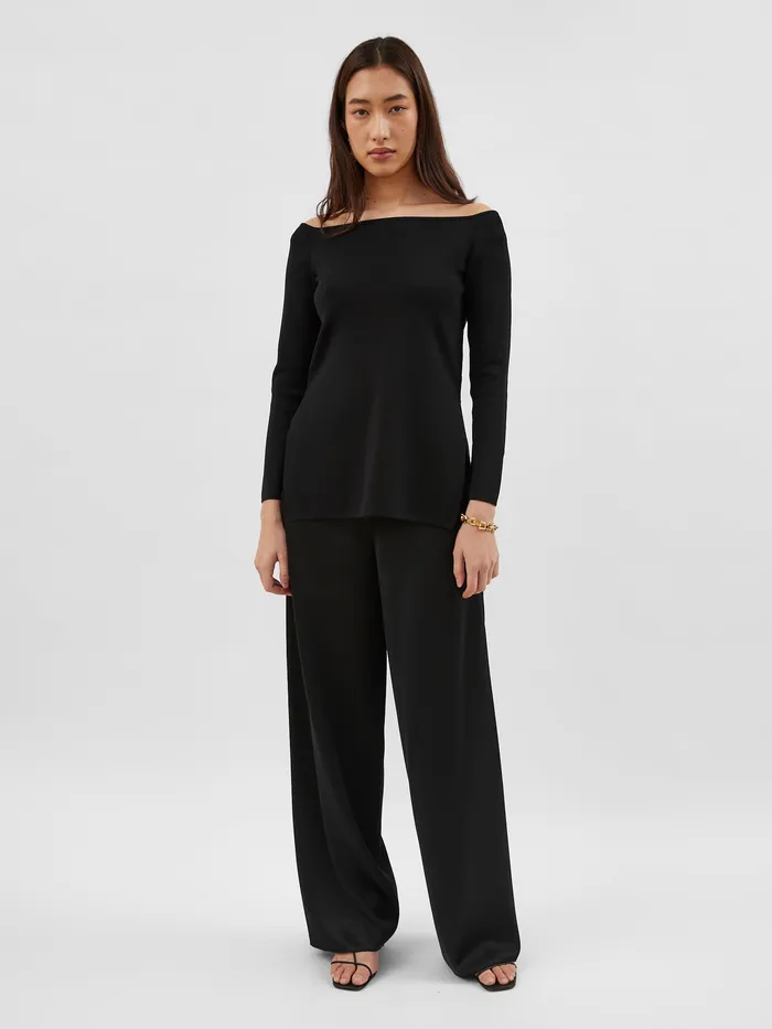 Esse Studios 8211 Obie Off The Shoulder Top in Black Tops The UNDONE Women