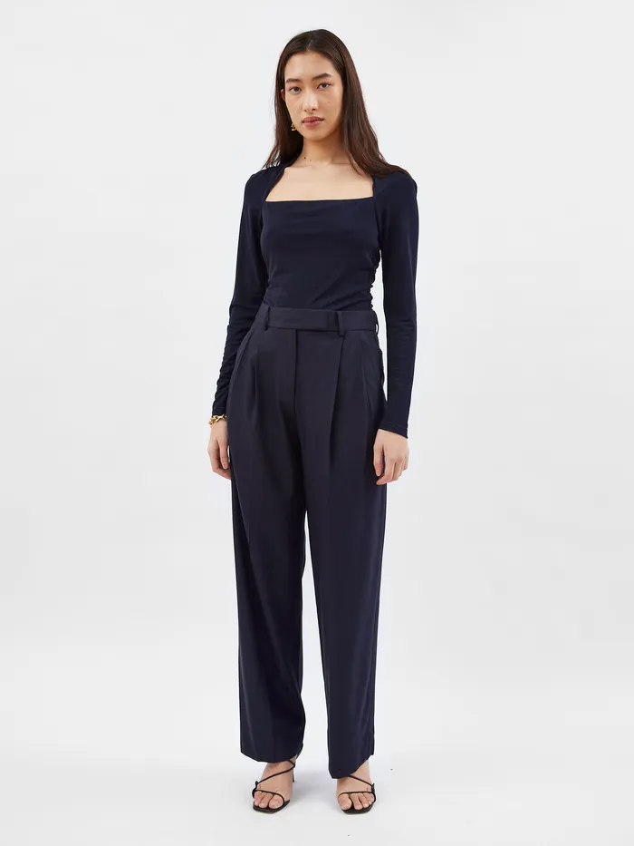 Esse Studios 8211 Oilo Tailored Trouser in French Navy Women Pants The UNDONE