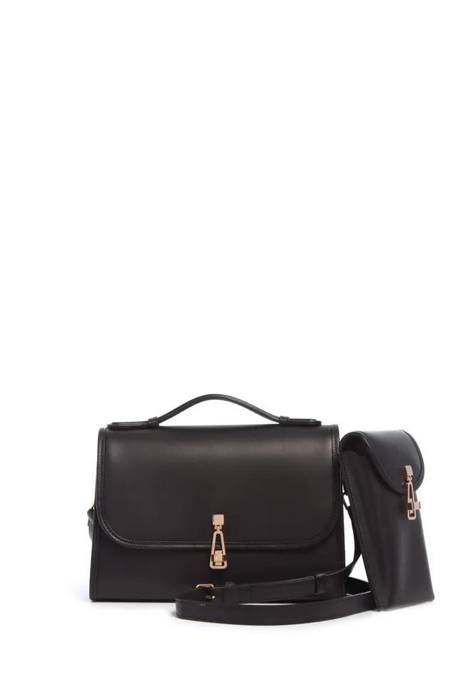 Flap Bags Women Gabriela Hearst Medium Leonora Flap Bag In Black Leather