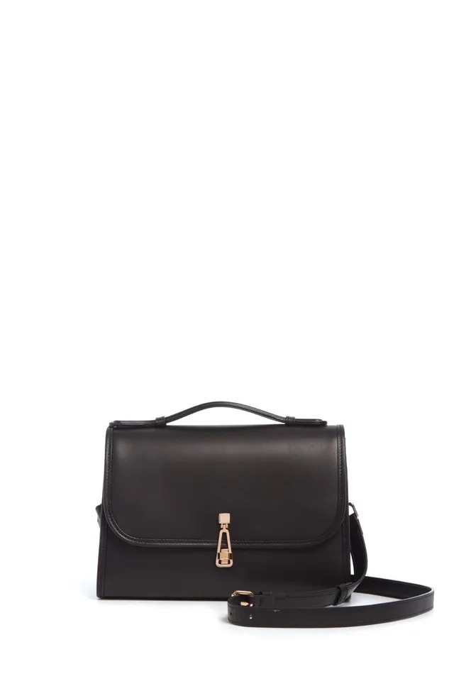 Flap Bags Women Gabriela Hearst Medium Leonora Flap Bag In Black Leather