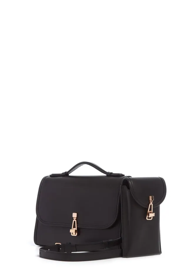 Flap Bags Women Gabriela Hearst Medium Leonora Flap Bag In Black Leather