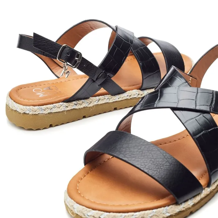 Flatform Sandals Women Moda In Pelle Neyma Black Porvair Flatform Sandals Women Moda In Pelle Neyma Black Porvair