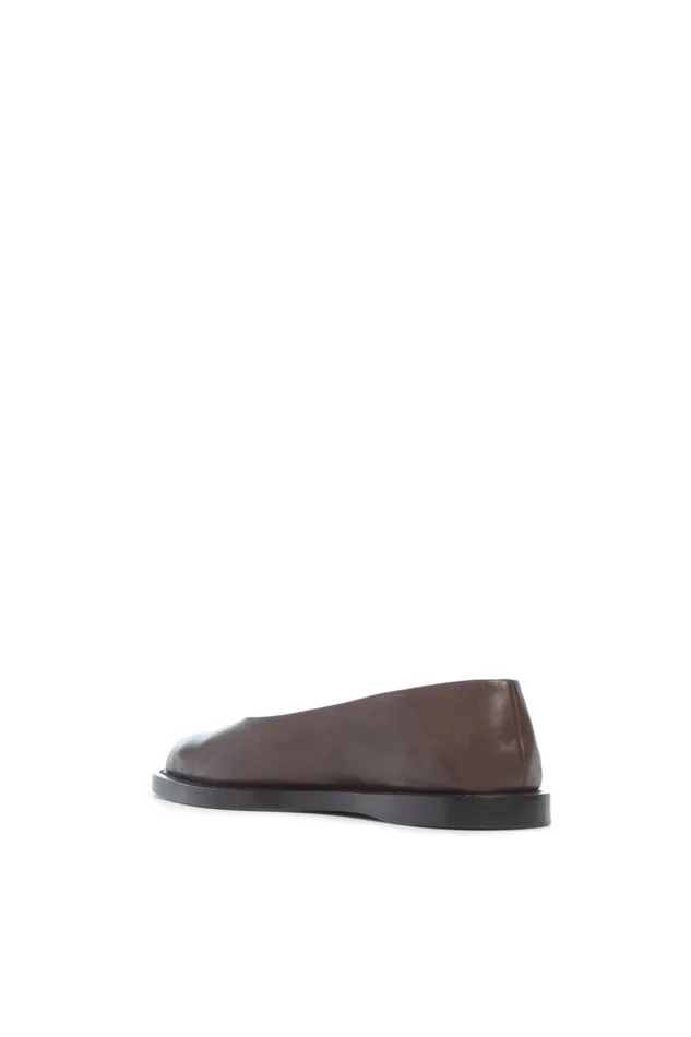 Flats Women Gabriela Hearst Kati Ballerina Flat Shoe In Chocolate Leather