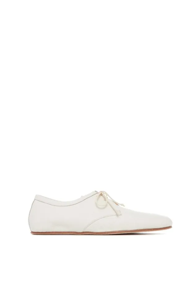 Flats Women Gabriela Hearst Luca Flat Shoe In Cream Leather