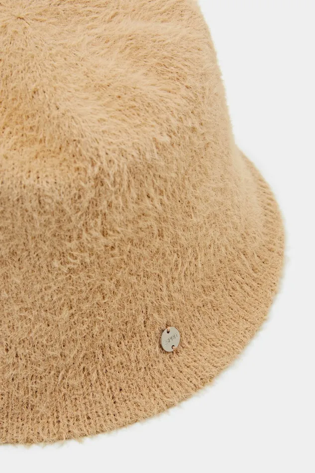 Hats Caps Women Esprit Knitted Bucket Hat Sand