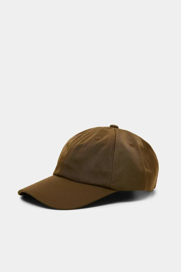Hats Men Esprit Twill Baseball Cap Khaki Green