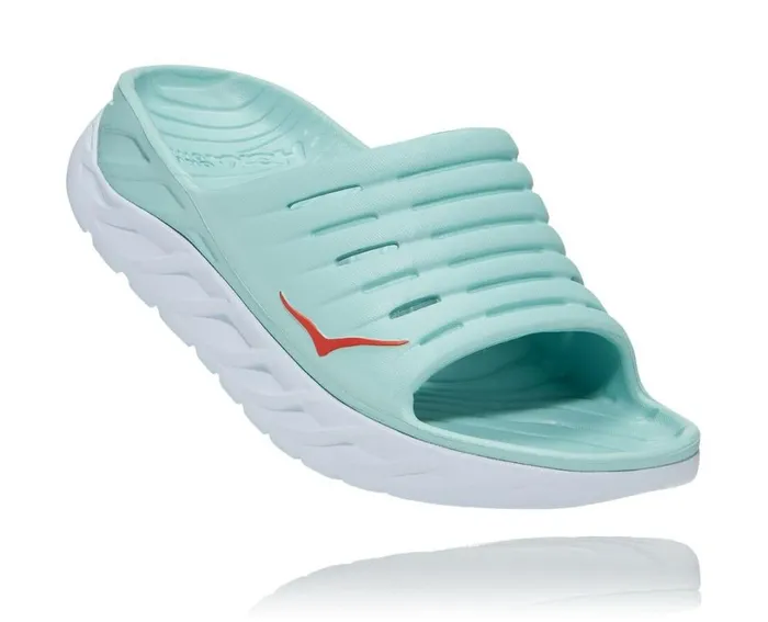 HOKA ONE ONE Recovery Sandals ORA Recovery Slide Eggshell Blue White 8211 Women