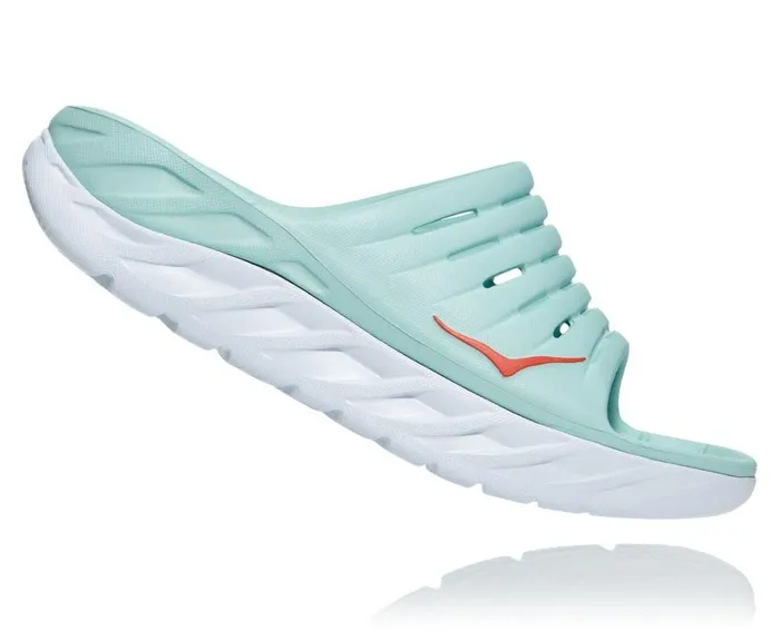 HOKA ONE ONE Recovery Sandals ORA Recovery Slide Eggshell Blue White 8211 Women