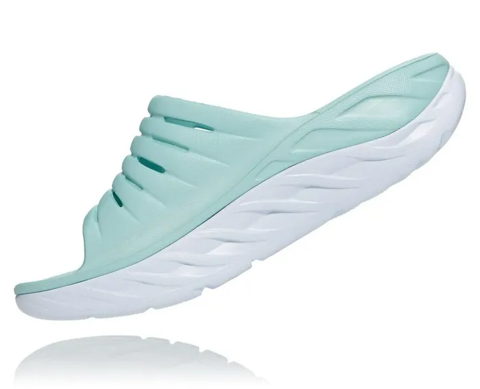 HOKA ONE ONE Recovery Sandals ORA Recovery Slide Eggshell Blue White 8211 Women