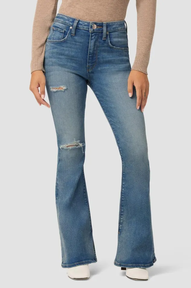 Hudson Jeans Flare Women Holly HighRise Flare Petite Jean Coral