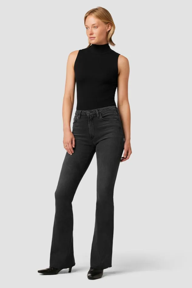Hudson Jeans Flare Women Holly HighRise Flare Petite Jean Washed Black Hudson Jeans Flare Women Holly HighRise Flare Petite Jean Washed Black