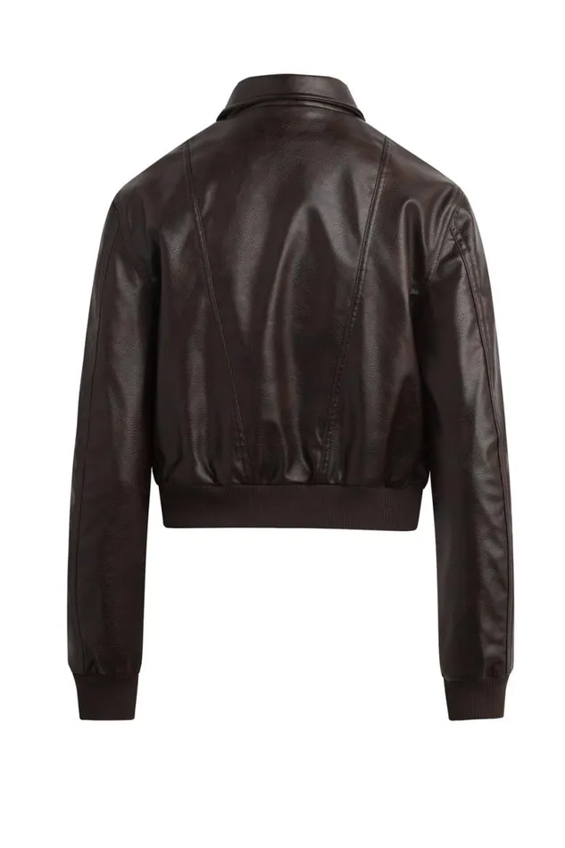Hudson Jeans Jackets and Outerwear Women Bomber Jacket Marbled Vegan Leather Hudson Jeans Jackets and Outerwear Women Bomber Jacket Marbled Vegan Leather