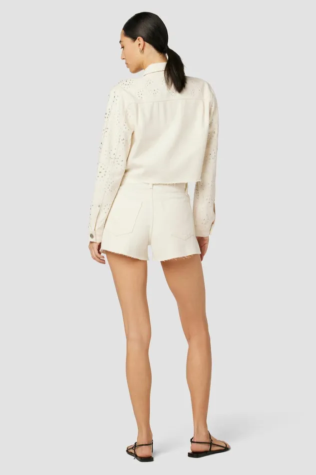 Hudson Jeans Jackets and Outerwear Women Lola Shrunken Jacket Star Studded Hudson Jeans Jackets and Outerwear Women Lola Shrunken Jacket Star Studded