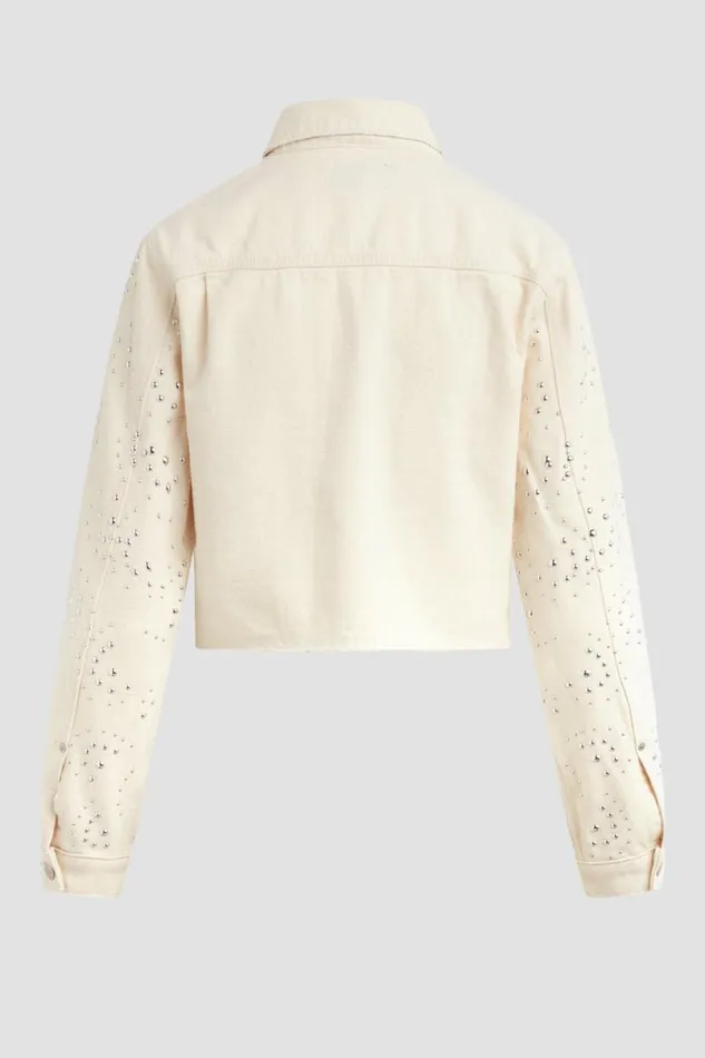 Hudson Jeans Jackets and Outerwear Women Lola Shrunken Jacket Star Studded Hudson Jeans Jackets and Outerwear Women Lola Shrunken Jacket Star Studded