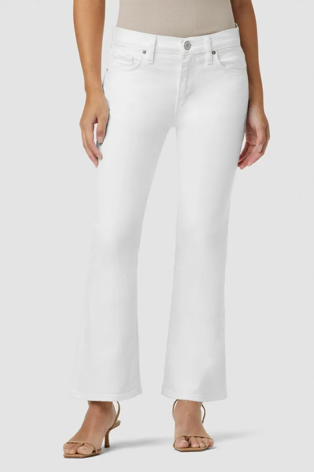 Hudson Jeans Petite Inseams Women Nico MidRise Bootcut Crop Petite Jean White