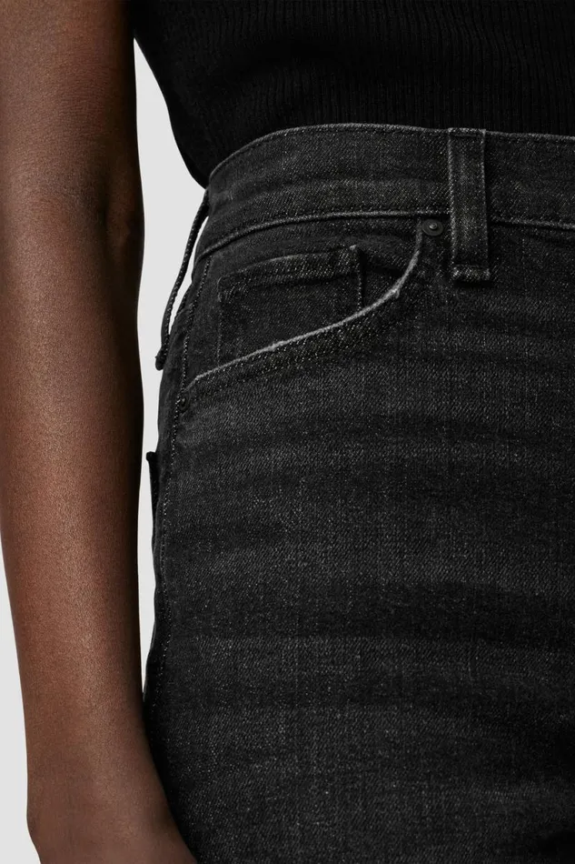Hudson Jeans Straight Women Harlow Ultra HighRise Cigarette Ankle Jean Dark Raven Hudson Jeans Straight Women Harlow Ultra HighRise Cigarette Ankle Jean Dark Raven