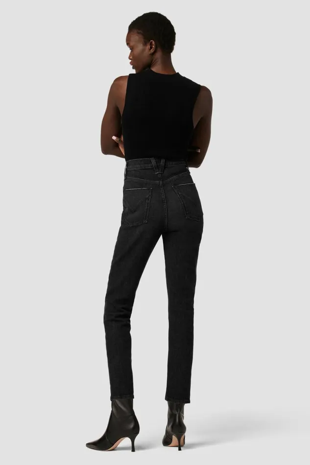 Hudson Jeans Straight Women Harlow Ultra HighRise Cigarette Ankle Jean Dark Raven Hudson Jeans Straight Women Harlow Ultra HighRise Cigarette Ankle Jean Dark Raven