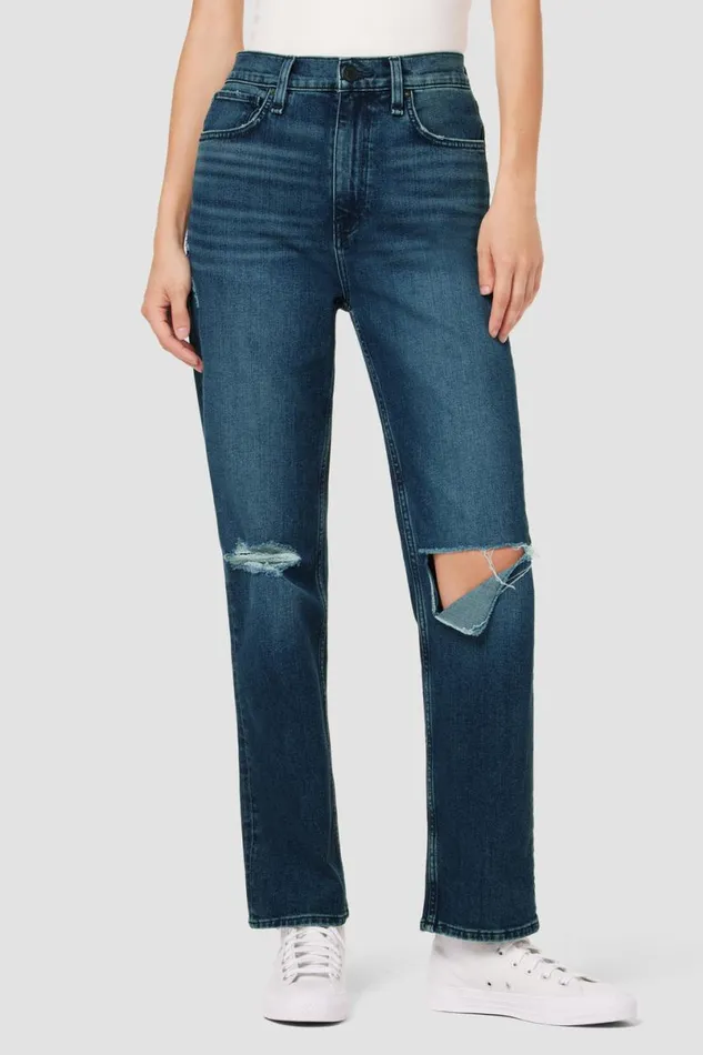 Hudson Jeans Straight Women Jade HighRise Straight Loose Fit Jean Seascape