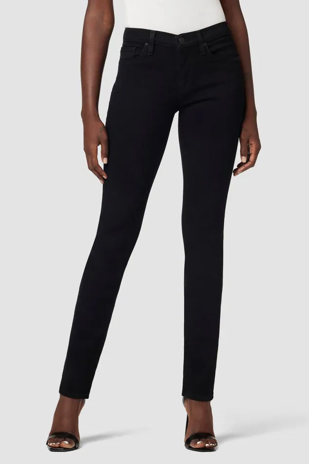 Hudson Jeans Straight Women Nico MidRise Straight Jean Black