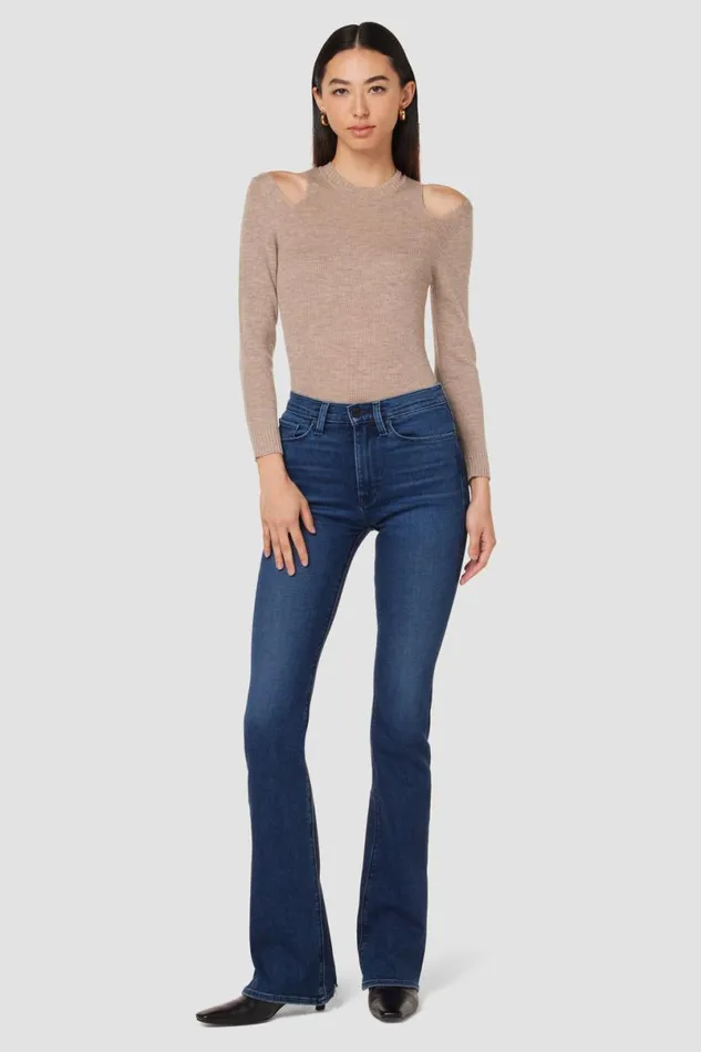 Hudson Jeans Tops and Sweaters Women Cut Out Long Sleeve Sweater Oatmeal Hudson Jeans Tops and Sweaters Women Cut Out Long Sleeve Sweater Oatmeal