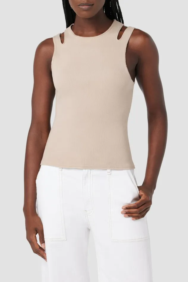 Hudson Jeans Tops and Sweaters Women Cut Out Tank Camel