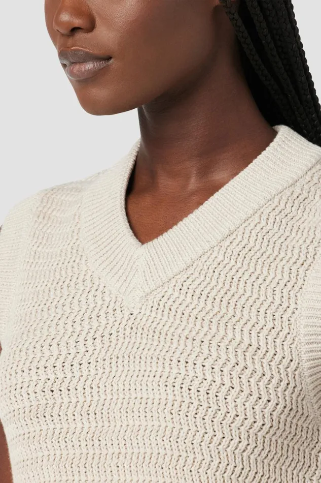 Hudson Jeans Tops and Sweaters Women Knot Back Sleeveless Sweater Ivory Hudson Jeans Tops and Sweaters Women Knot Back Sleeveless Sweater Ivory