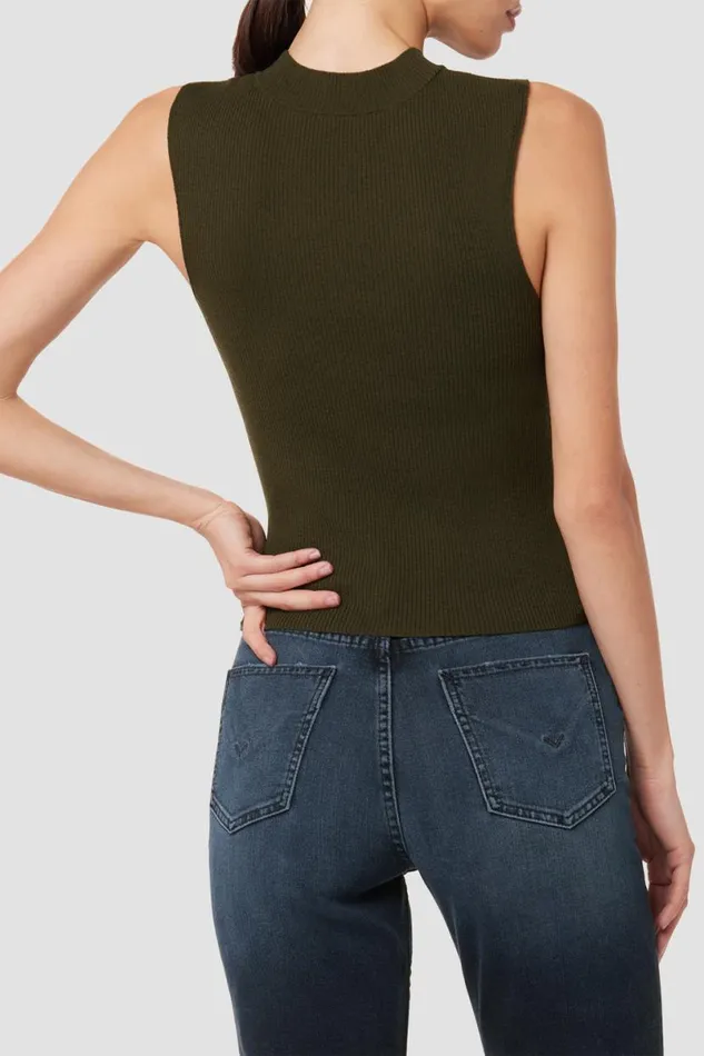 Hudson Jeans Tops and Sweaters Women Mock Neck Sweater Tank Olive Green Hudson Jeans Tops and Sweaters Women Mock Neck Sweater Tank Olive Green