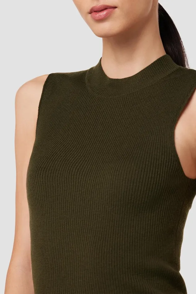 Hudson Jeans Tops and Sweaters Women Mock Neck Sweater Tank Olive Green Hudson Jeans Tops and Sweaters Women Mock Neck Sweater Tank Olive Green