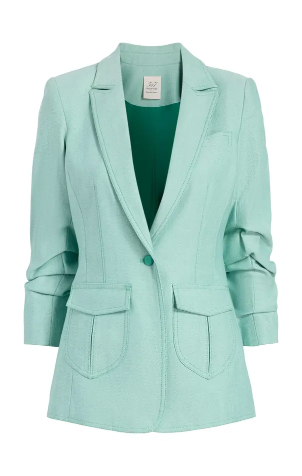 Jackets and Blazers Cinq Sept Women Louisa Jacket Light Marine Green