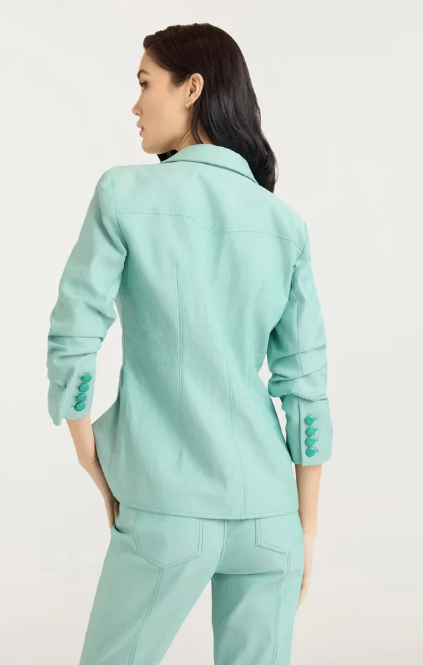 Jackets and Blazers Cinq Sept Women Louisa Jacket Light Marine Green
