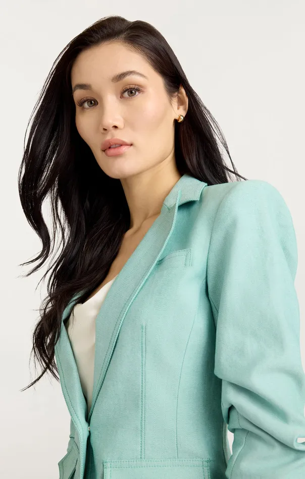 Jackets and Blazers Cinq Sept Women Louisa Jacket Light Marine Green