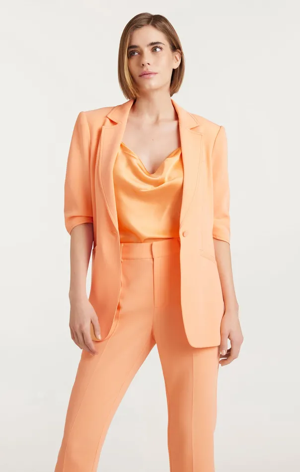 Jackets and Blazers Crepe Khloe Blazer Marmalade 8211 Cinq Sept Women