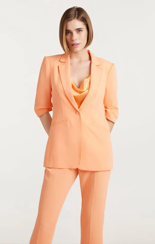 Jackets and Blazers Crepe Khloe Blazer Marmalade 8211 Cinq Sept Women