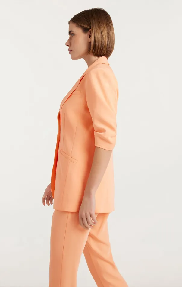 Jackets and Blazers Crepe Khloe Blazer Marmalade 8211 Cinq Sept Women