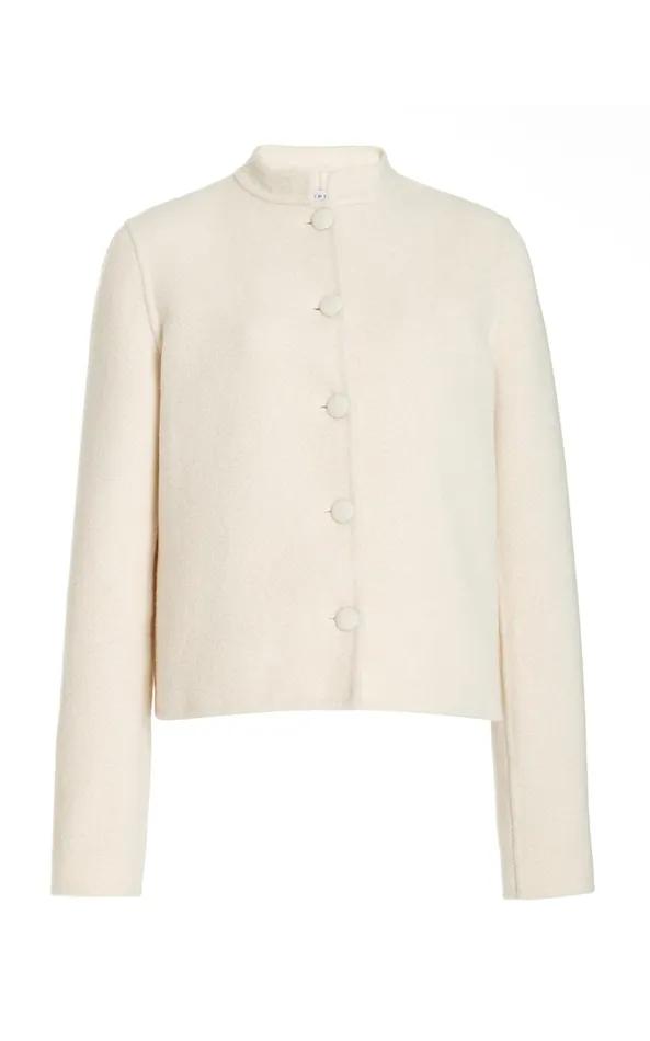 Jackets and Coats Women Gabriela Hearst Larrington Jacket In Ivory DoubleFace Recycled Cashmere Felt Jackets and Coats Women Gabriela Hearst Larrington Jacket In Ivory DoubleFace Recycled Cashmere Felt