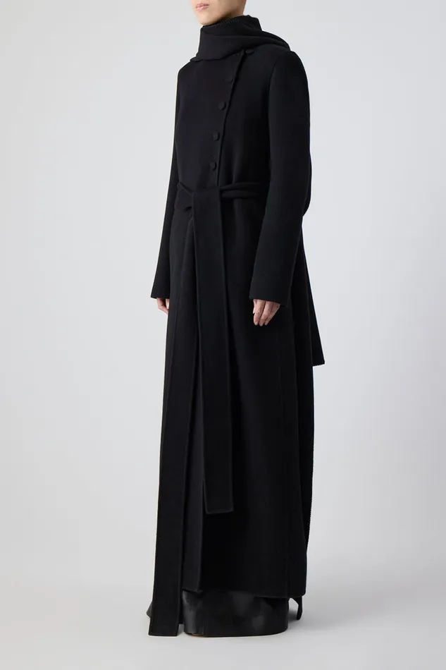 Jackets and Coats Women Gabriela Hearst Raay Coat In Black DoubleFace Recycled Cashmere