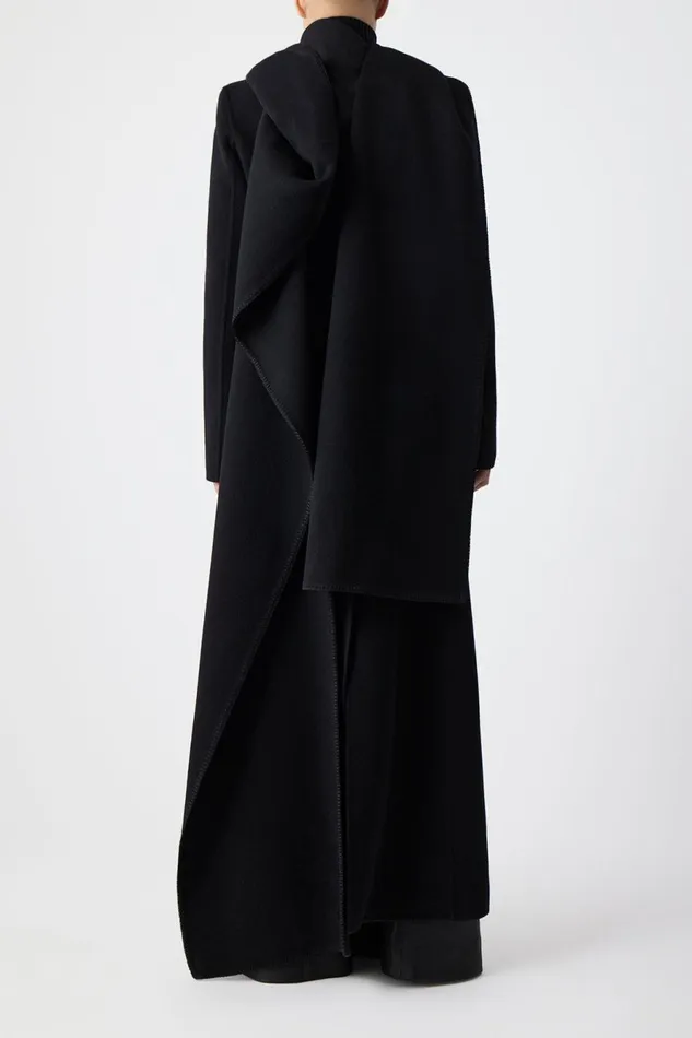 Jackets and Coats Women Gabriela Hearst Raay Coat In Black DoubleFace Recycled Cashmere