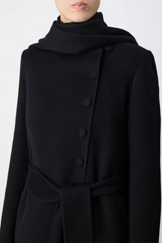 Jackets and Coats Women Gabriela Hearst Raay Coat In Black DoubleFace Recycled Cashmere