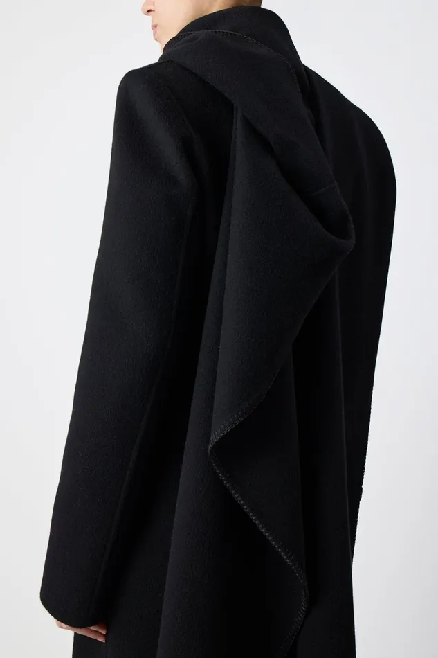 Jackets and Coats Women Gabriela Hearst Raay Coat In Black DoubleFace Recycled Cashmere