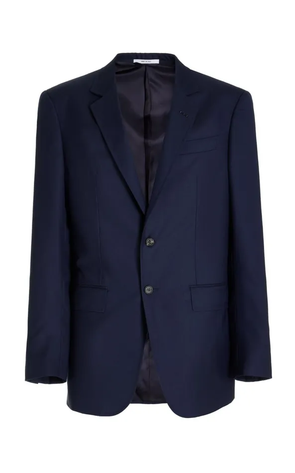 Jackets and Outerwear Men Gabriela Hearst Irving Jacket In Dark Navy Virgin Wool Twill