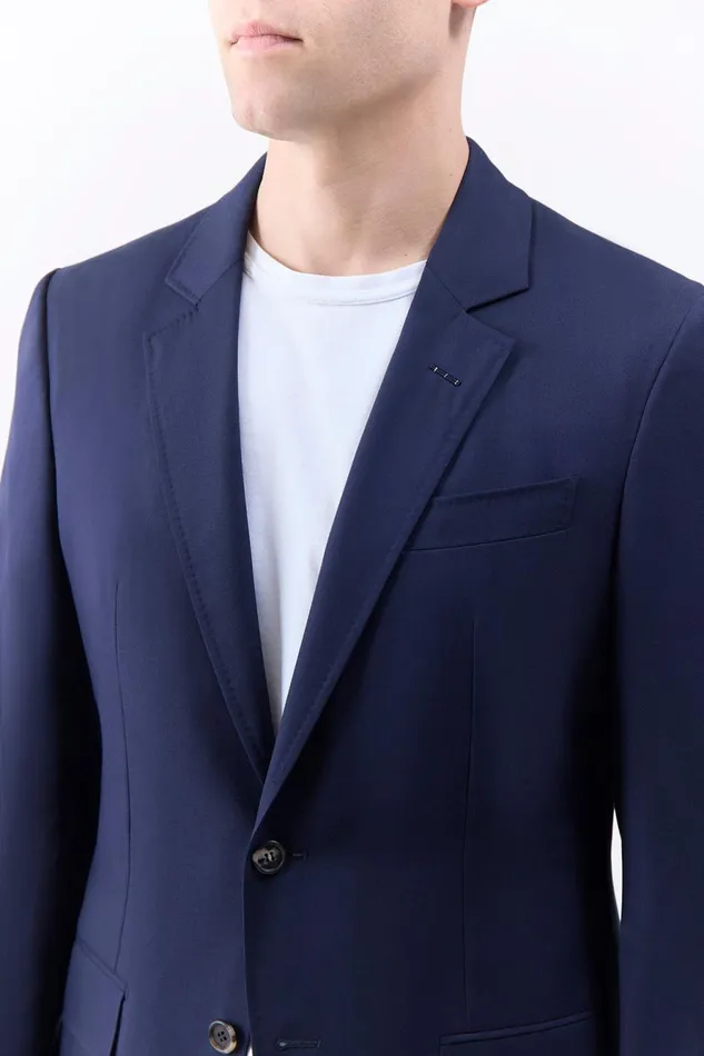 Jackets and Outerwear Men Gabriela Hearst Irving Jacket In Dark Navy Virgin Wool Twill