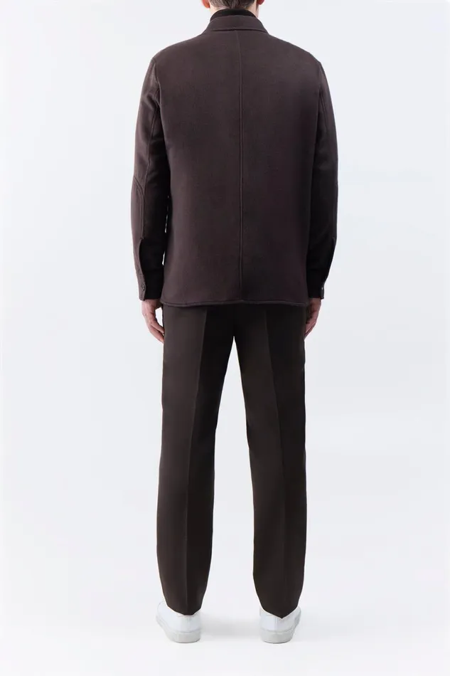 Jackets and Outerwear Men Gabriela Hearst Lucas Overshirt In Chocolate Winter Silk Jackets and Outerwear Men Gabriela Hearst Lucas Overshirt In Chocolate Winter Silk