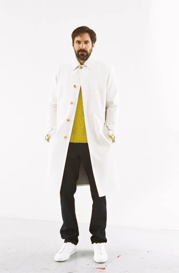 Jackets and Outerwear Men Gabriela Hearst Malraux Parka In Pale Grey Cotton