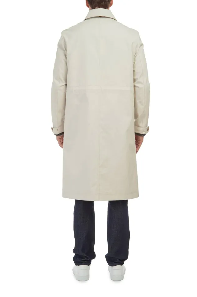 Jackets and Outerwear Men Gabriela Hearst Malraux Parka In Pale Grey Cotton